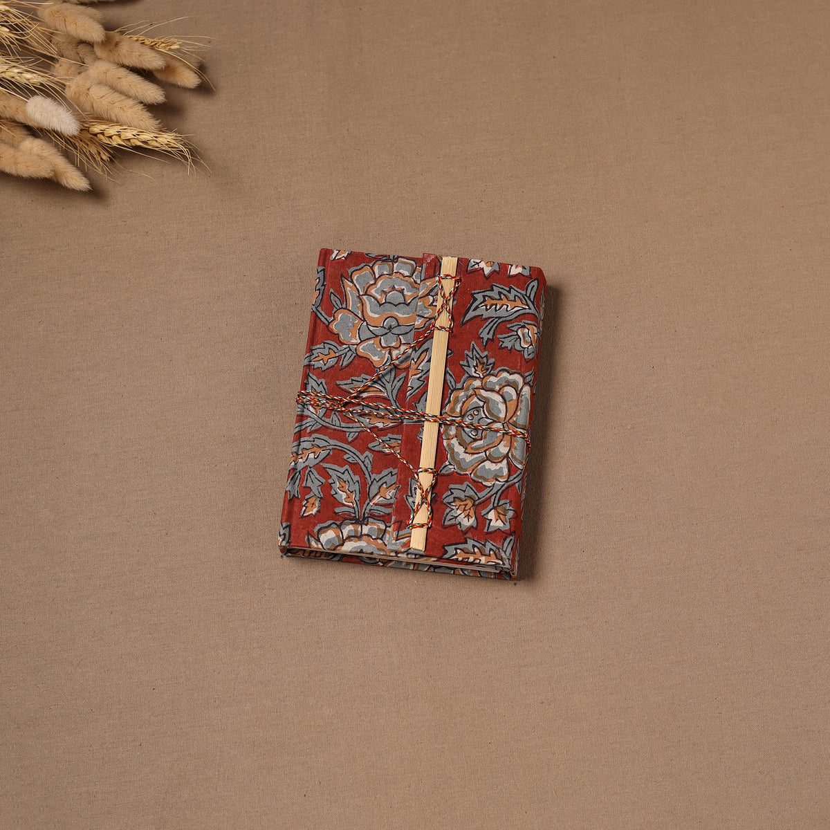Handmade Paper Notebook in Bagru Cover with Thread Lock (7 x 5 in) 36