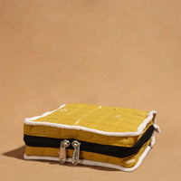 Yellow - Handmade 4 Pockets Cotton Jewelry Bag 12