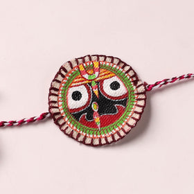 Lord Jagannath - Reusable Pattachitra Handpainted Rakhi with Potli 13