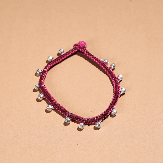 Handcrafted Patwa Thread & Ghungroo Work Anklet