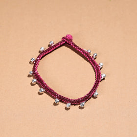  Handcrafted Patwa Thread & Ghungroo Work Anklet 