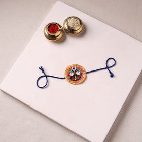 Lord Jagannath - Reusable Pattachitra Handpainted Rakhi with Potli 14