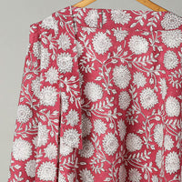 Pink - Sanganeri Block Printed Cotton Wrap Around Skirt 27