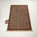 Beige - Warangal Handwoven Kalamkari Block Print Cotton Durrie / Carpet / Rug (4 x 6 Feet) 22