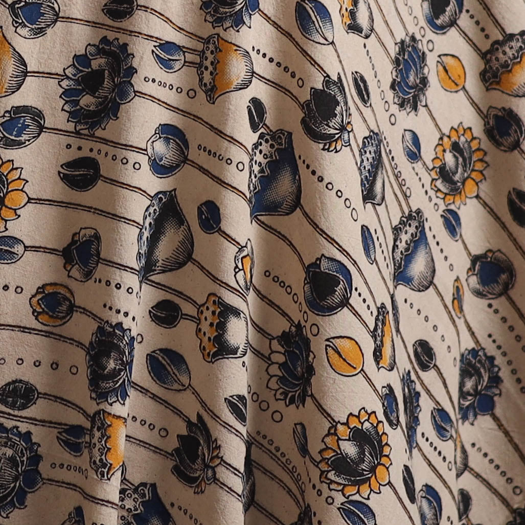 Kalamkari Printed Cotton Fabric 04