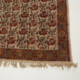 Beige - Warangal Handwoven Kalamkari Block Print Cotton Durrie / Carpet / Rug (4 x 6 Feet) 22