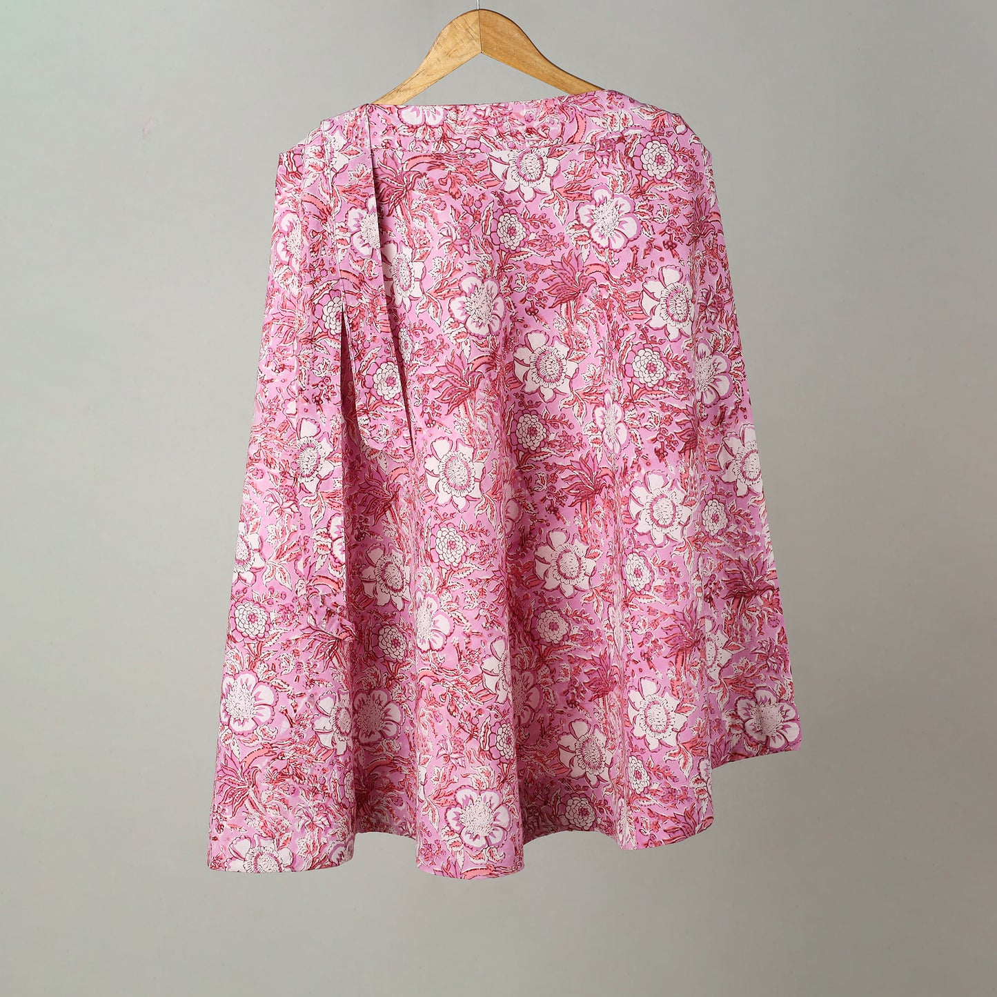 Pink - Sanganeri Block Printed Cotton Wrap Around Skirt 30