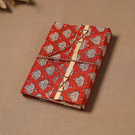 Handmade Paper Notebook in Bagru Cover with Thread Lock (7 x 5 in) 39