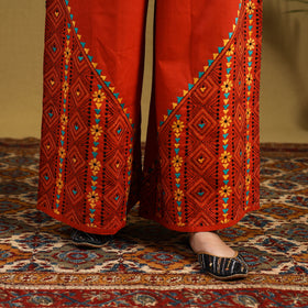 Buy Cotton Bengal Kantha Hand Embroidery Palazzo