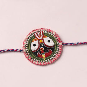 Lord Jagannath - Reusable Pattachitra Handpainted Rakhi with Potli 17