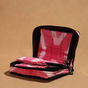 Pink Handmade 4 Pockets Cotton Jewelry Bag