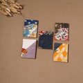 Handmade Paper Notebook in Patchwork Cover with Thread Lock (5 x 4 in) 41