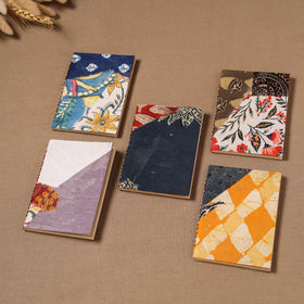 Handmade Paper Notebook in Patchwork Cover with Thread Lock (5 x 4 in) 41
