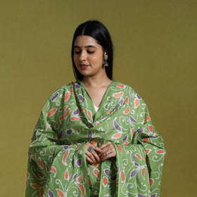  Green Cotton Hand Batik Print Dupatta