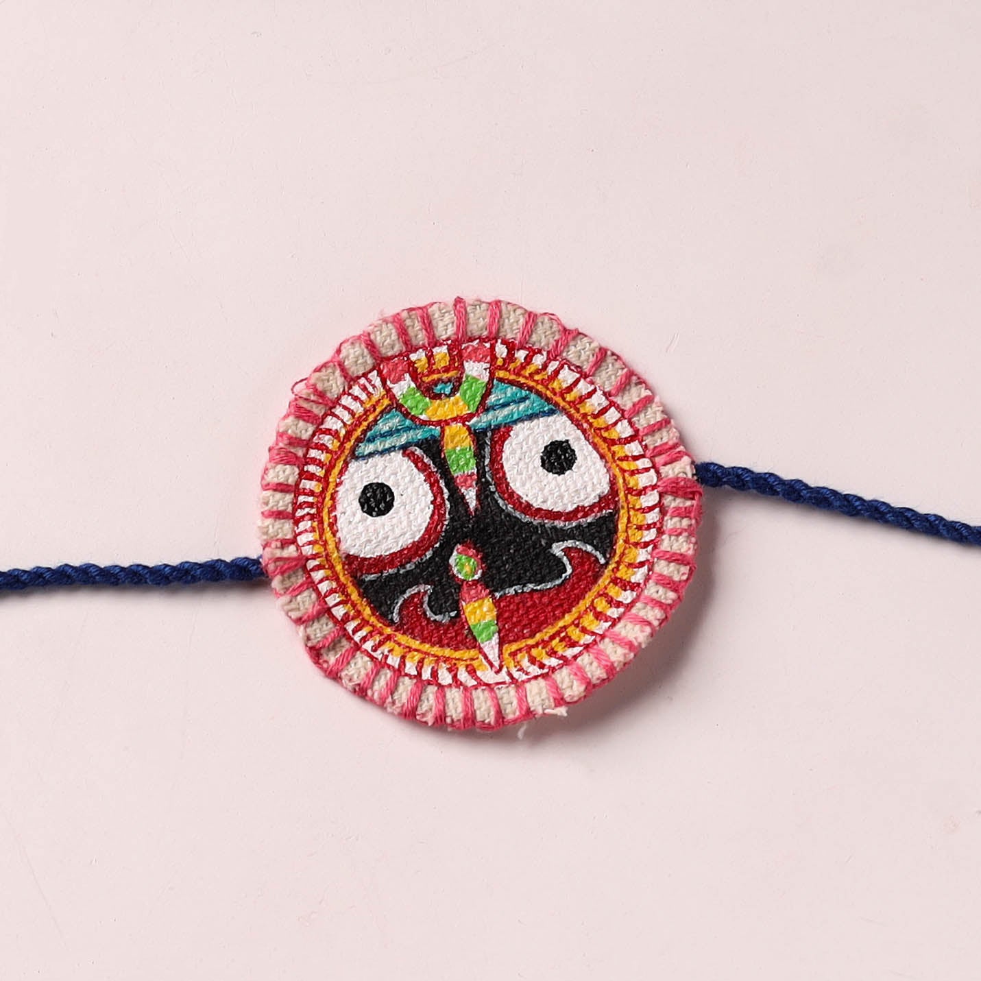 Lord Jagannath - Reusable Pattachitra Handpainted Rakhi with Potli 19