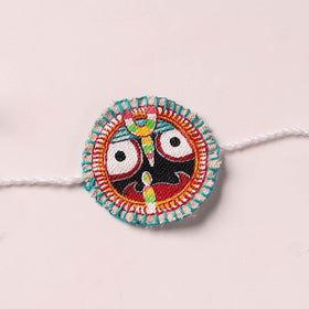 Lord Jagannath - Reusable Pattachitra Handpainted Rakhi with Potli 20