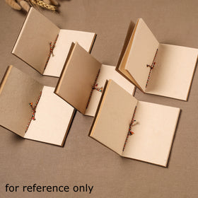 Handmade Paper Notebook in Patchwork Cover with Thread Lock (5 x 4 in) 41