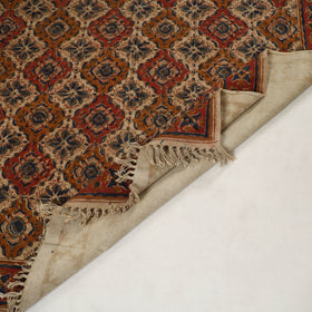 Multicolor - Warangal Handwoven Kalamkari Block Print Cotton Durrie / Carpet / Rug (4 x 6 Feet) 20