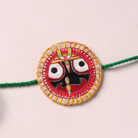 Lord Jagannath - Reusable Pattachitra Handpainted Rakhi with Potli 21
