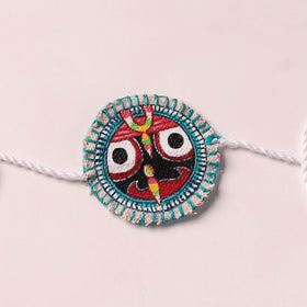 Lord Jagannath - Reusable Pattachitra Handpainted Rakhi with Potli 22