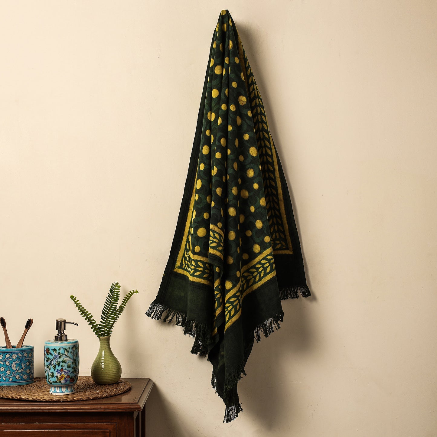 Block Printed Cotton Towel
