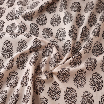White - Bagh Block Printed Cotton Fabric 26