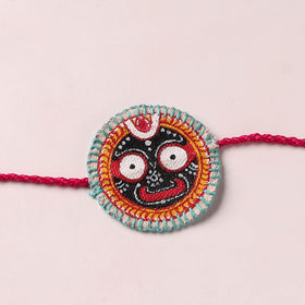Lord Jagannath - Reusable Pattachitra Handpainted Rakhi with Potli 23