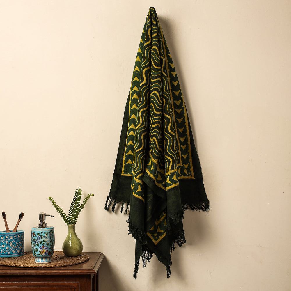 Block Printed Cotton Towel
