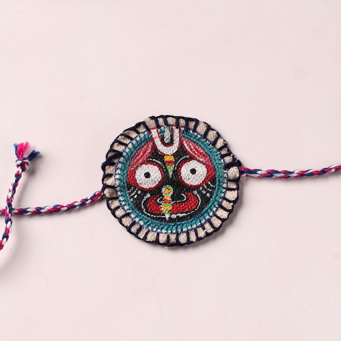 Lord Jagannath - Reusable Pattachitra Handpainted Rakhi with Potli 25