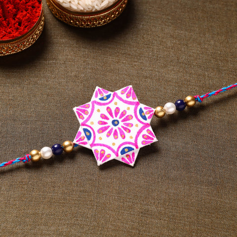 Handpainted Fabric Rakhi
