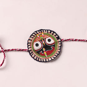 Lord Jagannath - Reusable Pattachitra Handpainted Rakhi with Potli 26