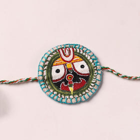 Lord Jagannath - Reusable Pattachitra Handpainted Rakhi with Potli 27