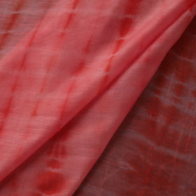 Red - Shibori Tie-Dye Chanderi Silk Fabric 01