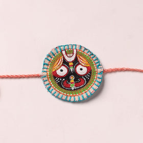 Lord Jagannath - Reusable Pattachitra Handpainted Rakhi with Potli 28