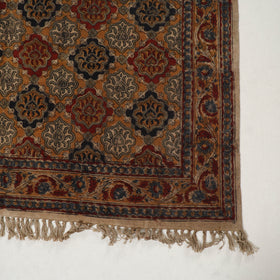 Multicolor - Warangal Handwoven Kalamkari Block Print Cotton Durrie / Carpet / Rug (4 x 6 Feet) 16