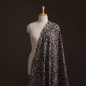 Black - Kalamkari Printed Cotton Fabric 15