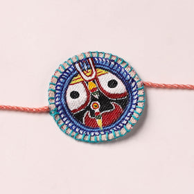 Lord Jagannath - Reusable Pattachitra Handpainted Rakhi with Potli 29