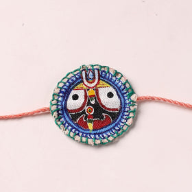 Lord Jagannath - Reusable Pattachitra Handpainted Rakhi with Potli 31