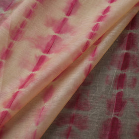 Pink - Shibori Tie-Dye Chanderi Silk Fabric 06