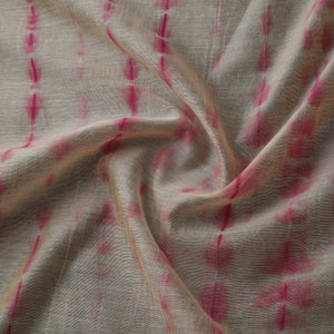 Pink - Shibori Tie-Dye Chanderi Silk Fabric 06