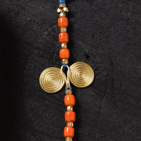 Blue - Handcrafted Tribal Dokra Brass Thread Rakhi with Banaras Wood Doll Box 10