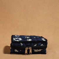 Blue - Handmade 4 Pockets Cotton Jewelry Bag 25