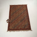 Maroon - Warangal Handwoven Kalamkari Block Print Cotton Durrie / Carpet / Rug (4 x 6 Feet) 13