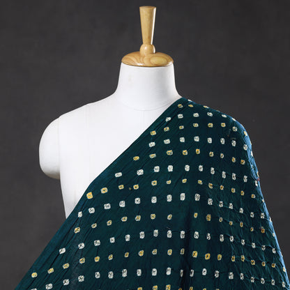 Green - Kutch Bandhani Tie-Dye Cotton Fabric 15