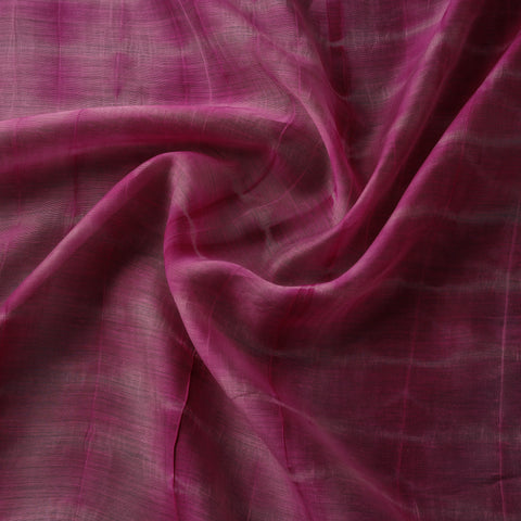 Pink - Shibori Tie-Dye Chanderi Silk Fabric 04