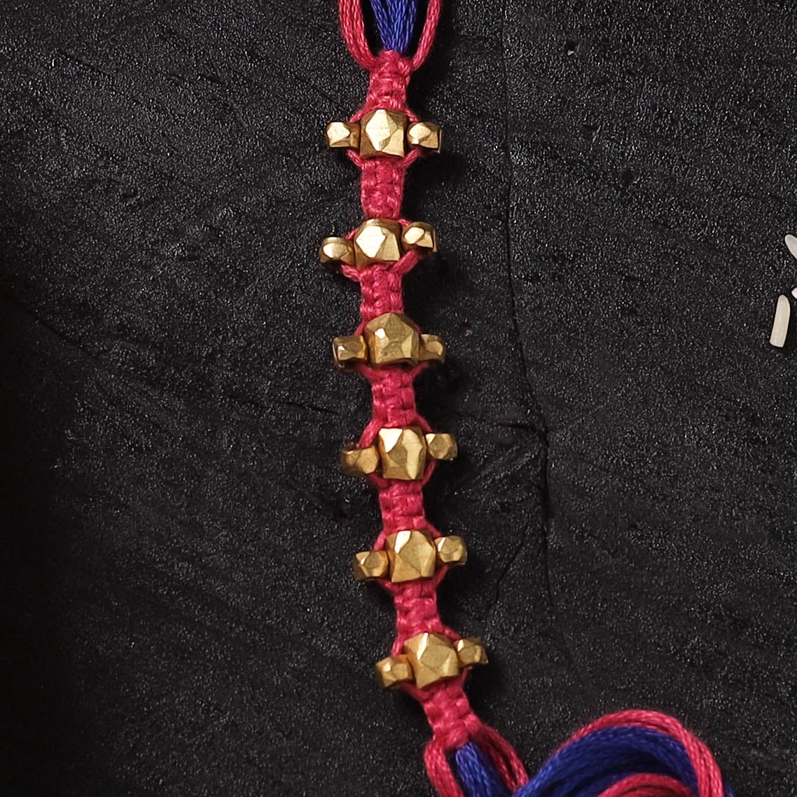 Multicolor - Handcrafted Tribal Dokra Brass Thread Rakhi with Banaras Wood Doll Box 14