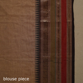 Brown Kandangi Chettinad Cotton Saree with Border