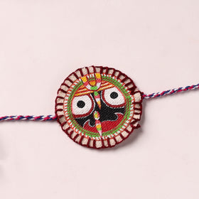 Lord Jagannath - Reusable Pattachitra Handpainted Rakhi with Potli 35