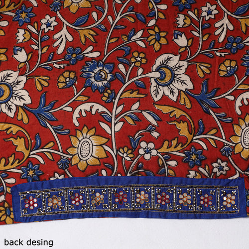 Zardozi Hand Embroidered Kalamkari Cotton Blouse Piece 37