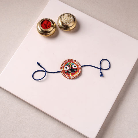 Lord Jagannath - Reusable Pattachitra Handpainted Rakhi with Potli 36
